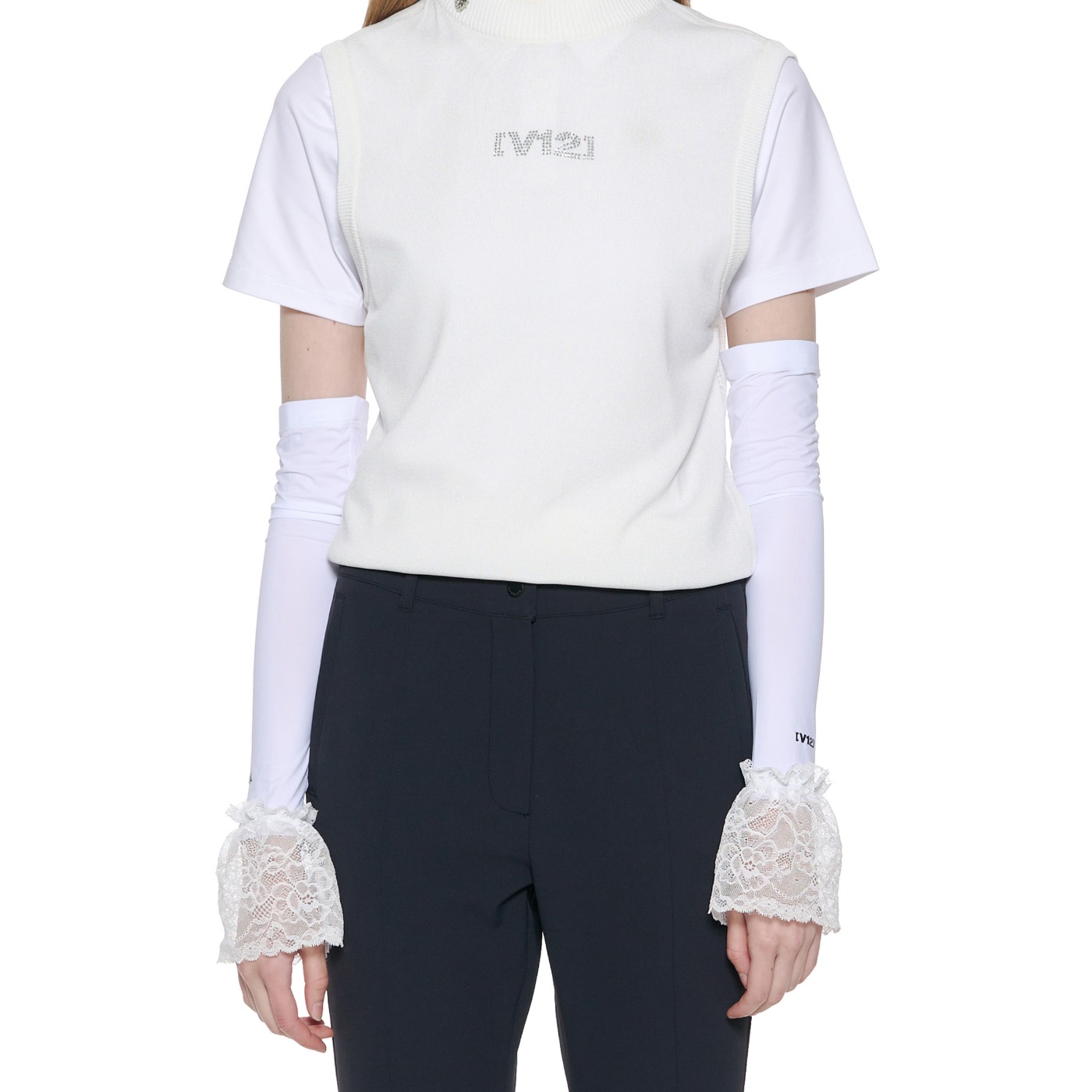 WRIST LACE TRIM SLEEVES_WH