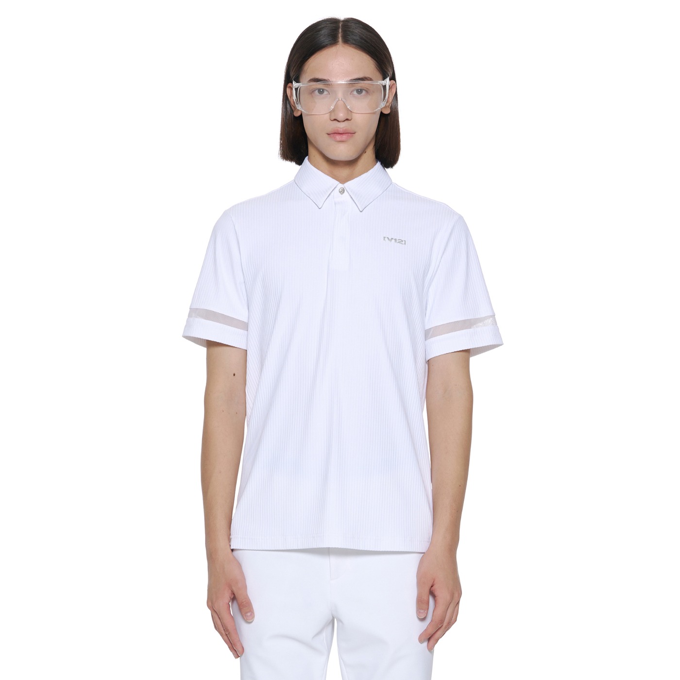 RIBBED POLO T-SHIRT_WH