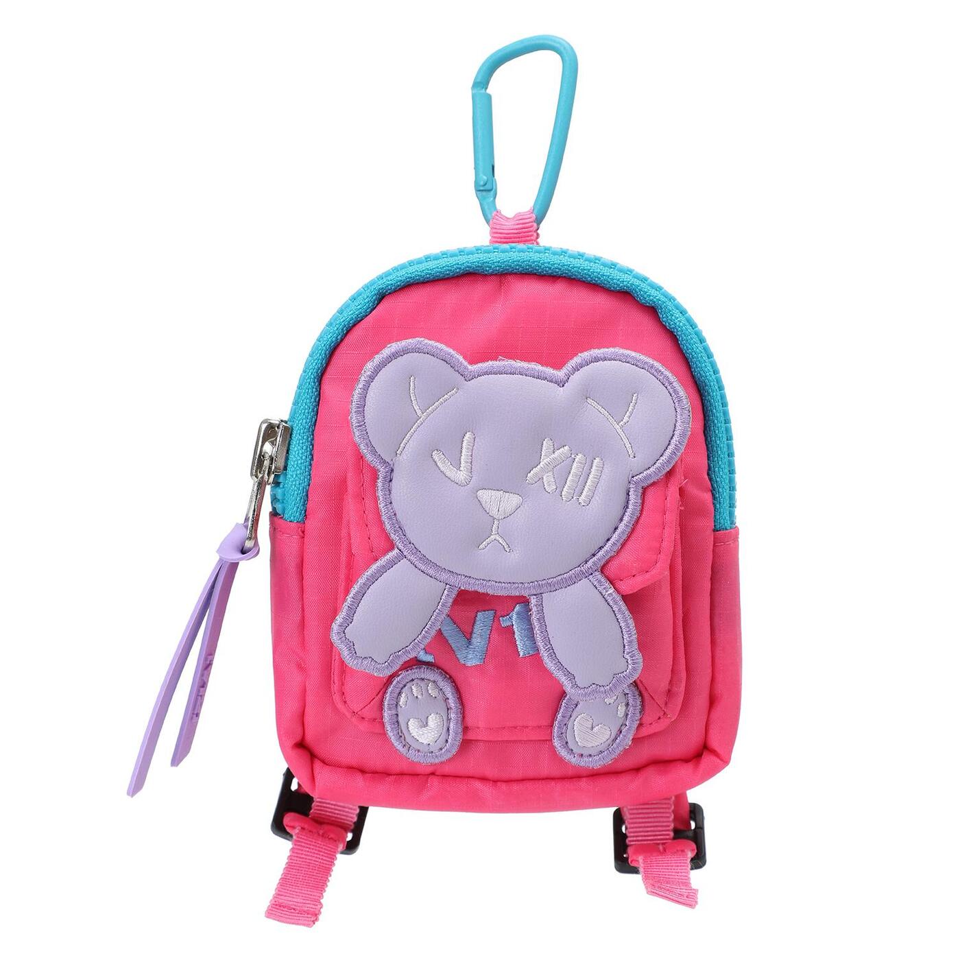 TEDDY SMALL BACKPACK KEYRING POUCH_PK
