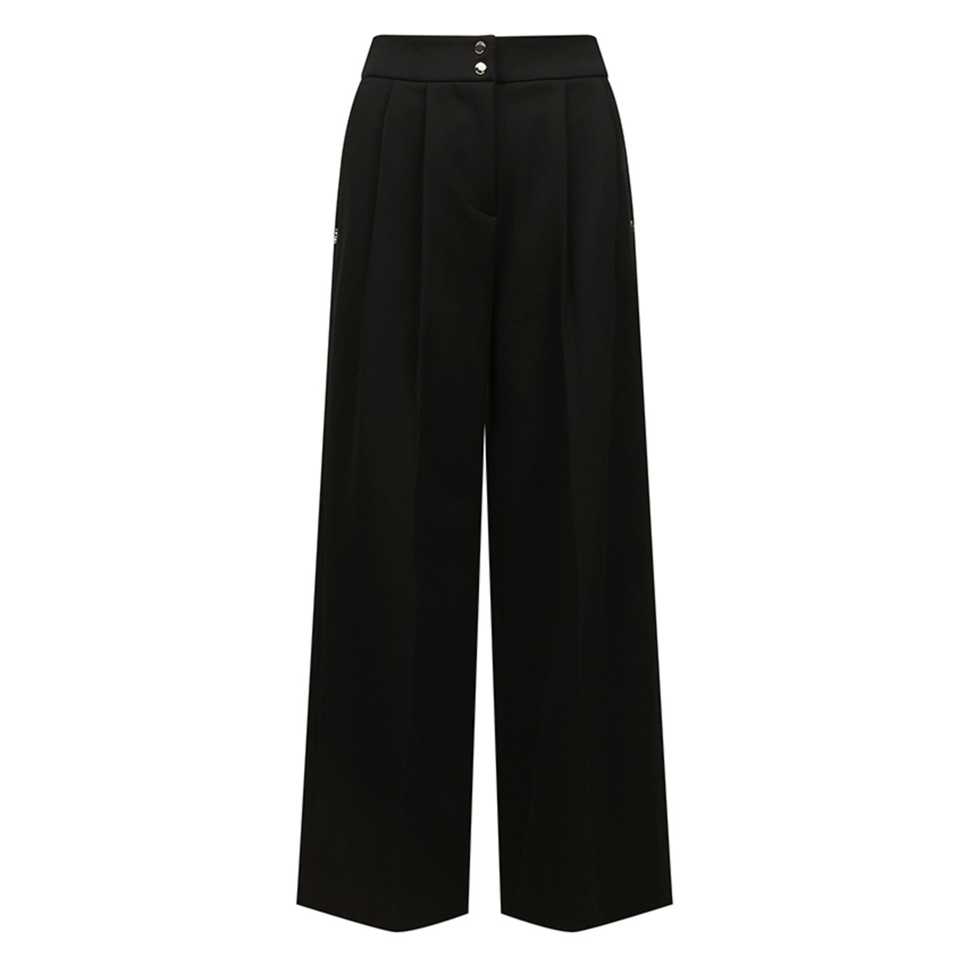 TWO TUCK WIDE FIT PANTS_BK