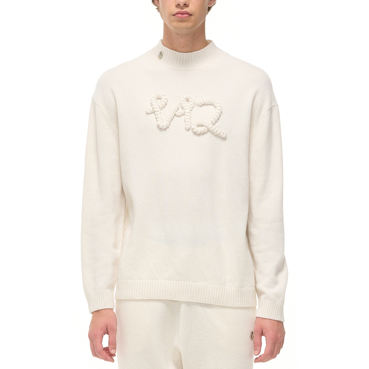 MEN HAND EMBROIDRYCASHMERE FULLOVER_IV